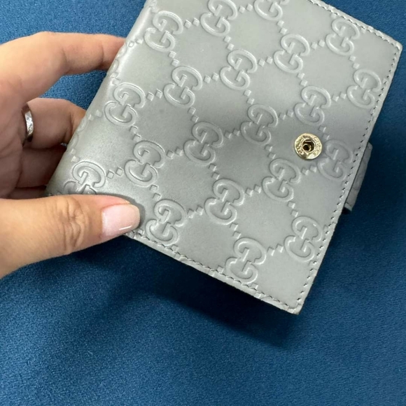 100% Authentic Gucci Guccissima Leather Compact Bow Wallet - Picture 5 of 14